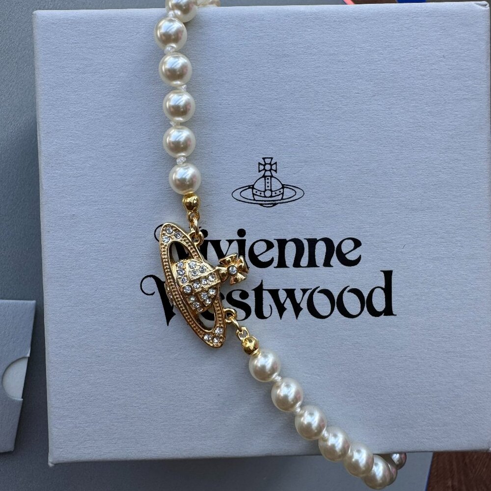 Vivienne Westwood Gold Mini Bas Relief Choker